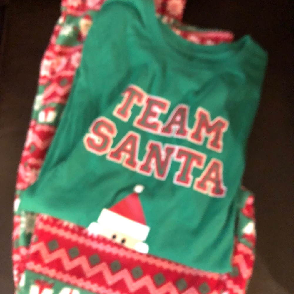 A set of Christmas pajamas